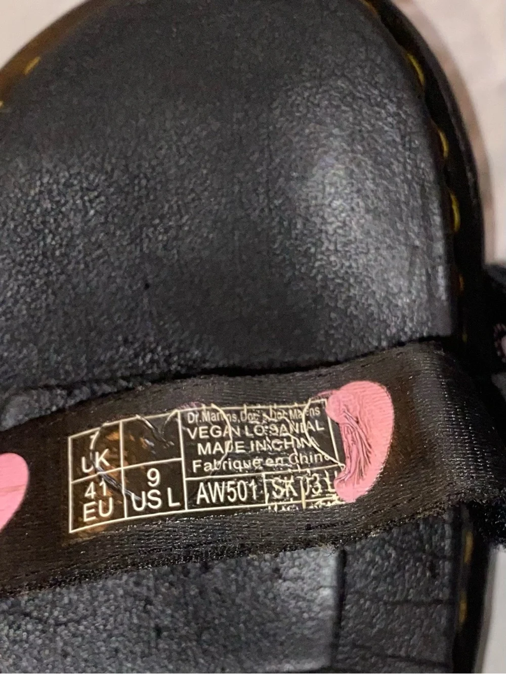 Dr. Martens Lazy Oaf Heart Print Platform Sandals Size 9 Whimsigoth